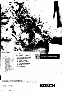 Manual Bosch GSL81421 Freezer