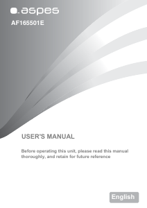 Manual de uso Aspes AF165501E Frigorífico combinado