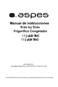 Manual de uso Aspes AA18900ENFX Frigorífico combinado