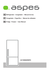 Manual de uso Aspes AC185602ENFX Frigorífico combinado