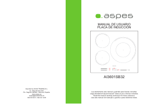 Manual de uso Aspes AI3601SB32 Placa