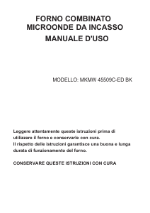 Manuale Master Kitchen MKMW 45509C-ED BK Microonde