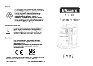 Manual Blizzard FMX7 Stand Mixer