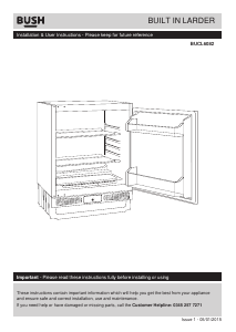 Handleiding Bush BUCL6082 Koelkast