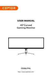 Manual Cepter CE49ALPHA LED Monitor