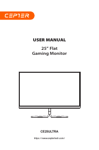 Manual Cepter CE25ULTRA LED Monitor