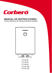 Manual de uso Corberó CTM100 Calentador de agua