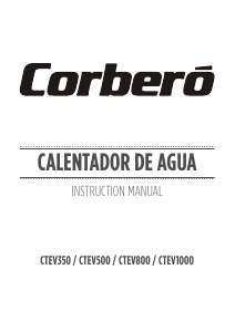 Manual de uso Corberó CTEV800 Calentador de agua