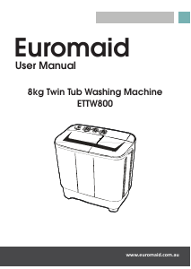 Manual Euromaid ETTW800 Washing Machine