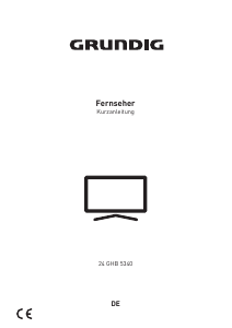 Bedienungsanleitung Grundig 24 GHB 5340 LED fernseher