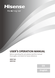 Manual Hisense HRCF201 Freezer