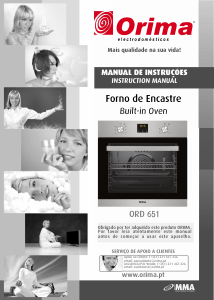 Manual Orima ORD 651 Forno