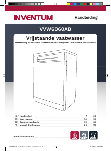 Manual Inventum VVW6060AB Dishwasher