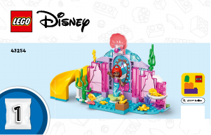 Návod Lego set 43254 Disney Ariel a jej krištáľová jaskyňa