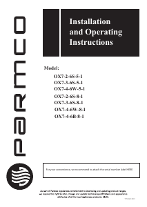 Manual Parmco OX7-3-6S-8-1 Oven