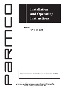 Handleiding Parmco OV-1-6S-GAS Oven