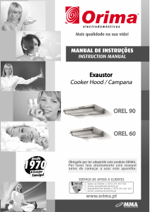 Manual de uso Orima OREL 90 Campana extractora