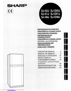 Handleiding Sharp SJ-55J Koel-vries combinatie