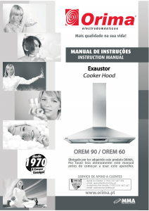 Manual de uso Orima OREM 90 Campana extractora
