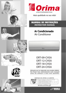 Manual Orima ORT 09 CHSA Ar condicionado