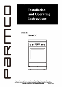 Handleiding Parmco FS 600-GC Fornuis