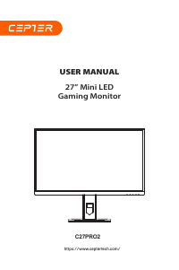 Handleiding Cepter C27PRO2 LED monitor