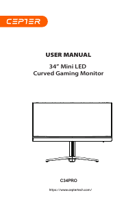 Manual Cepter C34PRO LED Monitor