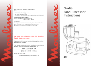 Manual Moulinex AT7 Ovatio Food Processor