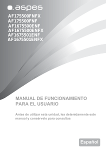 Manual de uso Aspes AF1675501ENFX Frigorífico combinado