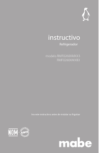 Manual de uso Mabe RMF0260XMXB3 Refrigerador