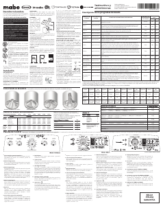 Manual de uso Mabe LMC72201WGAB0 Lavadora