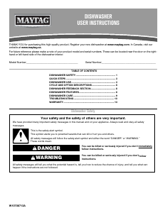 Mode d’emploi Maytag MDB8979SEZ Lave-vaisselle