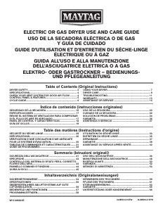 Εγχειρίδιο Maytag 3LMEDC315FW Στεγνωτήριο