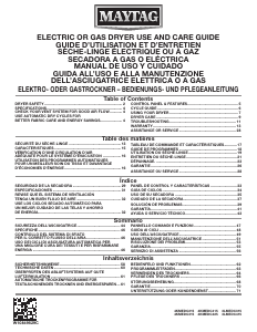 Manual de uso Maytag 4KMEDC315FW Secadora