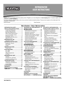 Manual Maytag MRT318FZDE Fridge-Freezer