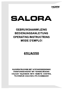 Handleiding Salora 65UA550 LED televisie