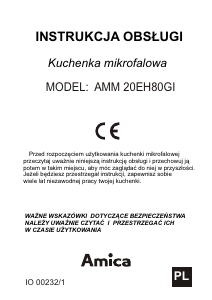 Instrukcja Amica AMM20EH80GI Kuchenka mikrofalowa