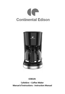 Manual Continental Edison CEBS1N Coffee Machine