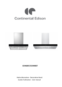 Manual Continental Edison CEH60ST Cooker Hood