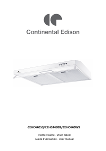 Mode d’emploi Continental Edison CEHC440W9 Hotte aspirante