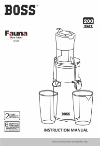 Manual Boss B620 Fauna Juicer