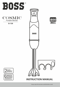 Manual Boss B139 Cosmic Hand Blender