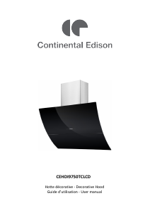 Handleiding Continental Edison CEHDI9750TCLCD Afzuigkap