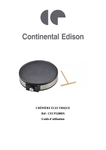 Mode d’emploi Continental Edison CECP1200IN Crêpière