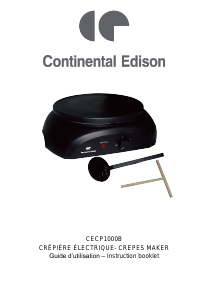 Handleiding Continental Edison CECP1000B Crepemaker