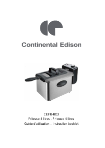 Manual Continental Edison CEFR4IX3 Deep Fryer