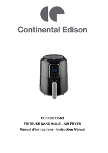 Mode d’emploi Continental Edison CEFRSH1350B Friteuse