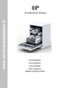 Mode d’emploi Continental Edison CELV1247DDS3 Lave-vaisselle