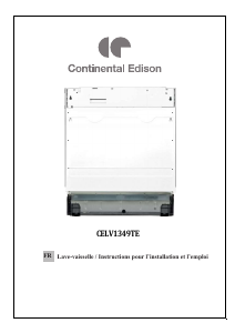 Mode d’emploi Continental Edison CELV1349TE Lave-vaisselle