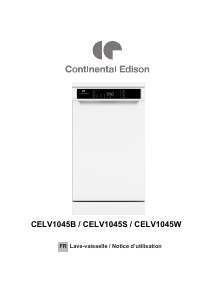 Mode d’emploi Continental Edison CELV1045S Lave-vaisselle